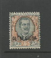 1926 Oltre Giuba Lire 2,50 N° 44, Nuovo Gomma Integra MNH - Oltre Giuba