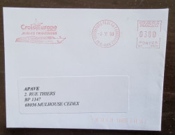 FRANCE Bateaux, Bateau Paquebot, EMA (empreinte Mécanique) CROISI EUROPE Alsace Croisières 1998 - Bateaux