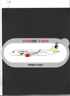 Autocollant  **  Vivaair.com ** Airbus A 320   ** - Adesivi