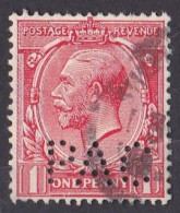 Grande Bretagne - 1911 - 1935 -  George  V  -  Y&T N °  188  Perforé  PAC - Perforés