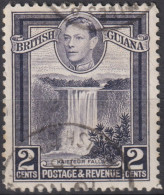 1938 Britisch-Guayana ° Mi:GY 177A, Sn:GB-GY 231b, Yt:GY 163, L12½, Kaieteur Falls, King George VI And Local Scenes - British Guiana (...-1966)