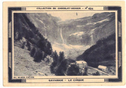 IMAGE CHROMO CHOCOLAT MENIER RIALTA LAIT N° 424 HAUTE PYRENEES LE CIRQUE DE GAVARNIE CASCADE - Menier