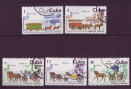 Amérique - Cuba - Carruajes Antigos - 5 Timbres Différents - 6158 - Otros & Sin Clasificación
