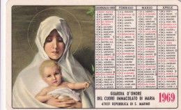 Calendarietto - Guardia D'onore Del Cuore Immacolato Di Maria - Repubblca Di S.marino - Anno 1969 - Small : 1961-70