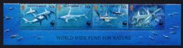 Montserrat WWF Great Hammerhead Shark Bottom Strip Of 4v 1999 MNH SG#1148-1151 MI#1109-1112 Sc#998 A-d - Montserrat