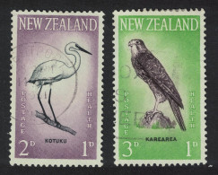 New Zealand Egret Falcon Birds 2v 1961 Canc SG#806-807 MI#416-417 - Used Stamps
