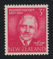 New Zealand Sir Truby King Founder Of Plunket Society 1957 MH SG#760 - Unused Stamps