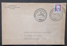 FRANCE Bateaux, Bateau Paquebot. Cachet Temporaire VOYAGE INAUGURAL Le Havre-New York 3 Février 1962. (DECARIS) - Ships