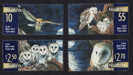 Niuafo'Ou Barn Owls Birds 4v 2001 MNH SG#307-310 - Tonga (1970-...)