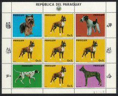 Paraguay Dog Boxer Sheetlet Of 5v+labels 1984 MNH MI#3715 Sc#2107 - Paraguay