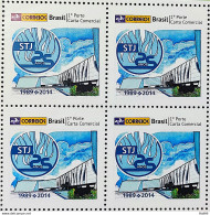 C 3310 Brazil Personalized Stamp 25 Years Of The Superior Court Of Justice STJ Right 2014 Block Of 4 - Personalisiert