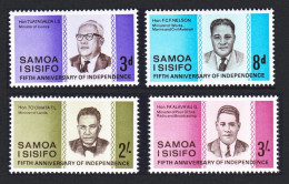 Samoa 5th Independence Anniversary 4v 1967 MNH SG#274-277 Sc#259-262 - Samoa