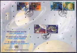 UNO Wien 2007 - 50 Jahre Weltraumfahrt, 3-Länder-FDC Mit Nr. 518 - 519 - FDC