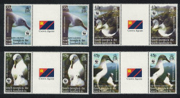 South Georgia Birds WWF Grey-headed Albatross 4v Gutter Pairs CA 2003 MNH SG#353-356 MI#357-360 Sc#290-293 - South Georgia