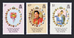 Solomon Is. Royal Wedding 3v 1981 MNH SG#445-447 MI#444-446 - Solomon Islands (1978-...)