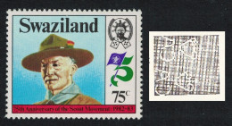Swaziland Lord Baden-Powell Scouting WMK Variety 1982 MNH SG#419w - Swaziland (1968-...)