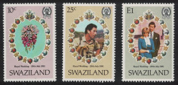 Swaziland Charles And Diana Royal Wedding 3v 1981 MNH SG#376-378 MI#375-377 - Swaziland (1968-...)
