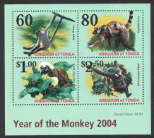 Tonga Lemur Chinese New Year Of The Monkey MS 2004 MNH SG#MS1593 - Tonga (1970-...)