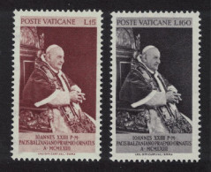 Vatican Award Of Balzan Peace Prize To Pope John XXIII 2v 1963 MNH SG#404-405 Sc#360-361 - Nuovi