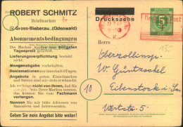 1947, 5 Pfg. GSK Mit Freistempe FRANKFURT Und Werbezudruck Gelaufen Nach Eibenstroh - Storia Postale