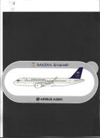 Autocollant  ** Saudia  ** Airbus A320 - Pegatinas