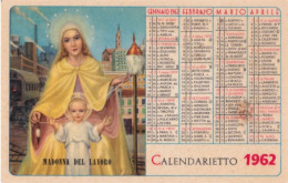 Calendarietto - Istituto Missionario Sacro Cuore - Madonna Del Lavoro - Roma - Anno 1962 - Tamaño Pequeño : 1961-70