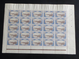 MARTINIQUE - 1922-25 - N°YT. 100 - Fort-de-France 50c Bleu - Bloc De 25 Bord De Feuille - Neuf Luxe** / MNH - Neufs