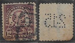 USA United States 1926/1933 Stamp With Perfin 2-15 By Northern Trust Company From Chicago Lochung Perfore - Perforés