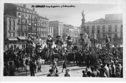 ESPAGNE AD#MK121 ZARAGOZA LOS GIGENTES Y CABEZUDAS CARTE PHOTO - Zaragoza