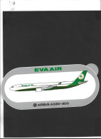 Autocollant  ** Eva Air ** Airbus A330-300 - Autocollants