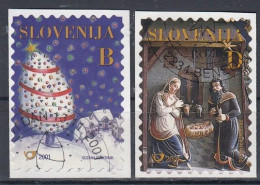 SLOVENIA 375-376,used,hinged,Christmas 2001 - Slovenia