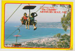 Australia VICTORIA VIC Scenic Chairlift ARTHURS SEAT Rose Series No1557 Postcard C1980s - Mornington Peninsula