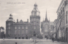 2603173Goes, Stadhuis Met Kerk Met Glazenwasserskar.(minuscule Vouwen In De Hoeken)  - Goes