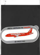 Autocollant  **  EasyJet  *** Airbus A320 - Stickers