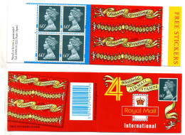 UK, GB, Great Britain, Booklet, 4 X 60, Worldwide Airmail Stamps, Seasons Greeting - Libretti