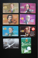 Lot De 8 Télécartes Différentes : Musée Et Grandes Figures Des Télécommunications (Marconi, Belin, Ader, Morse...)... - Autres & Non Classés