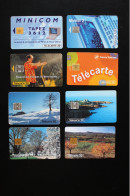 Lot De 8 Télécartes Différentes : Saisons (paysages), Minitel, Etc. - Paisajes