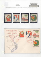 VIETNAM VIET NAM CUBA Solidaridad Con Viet-Nam 1er Jour FDC Habana 4 Timbres**  TB 2 Scans - Otros & Sin Clasificación