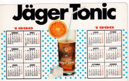 Calendarietto - Jager Tonic - Campionato Mondiale - Anno 1990 - Petit Format : 1981-90