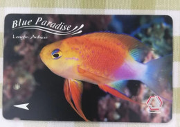 Transitlink Metro Ticket Card, Blue Paradise Longfin Anthias Fish - Singapur