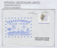 Germany  FS Fregatte Augsburg  Cover Ca 2003 (GF189) - Navires & Brise-glace