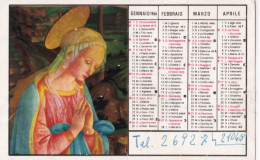 Calendarietto - Madonna - Anno 1966 - Formato Piccolo : 1961-70