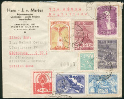 Brasilien Registred Air Mail 13.Sept. 1949 To Oldnburg/German, Feinst - Cartas & Documentos