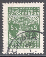 Yugoslavia 1945 Single Stamp From The New Daily Stamps In Fine Used - Used Stamps