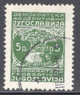 Yugoslavia 1945 Single Stamp From The New Daily Stamps In Fine Used - Used Stamps