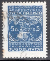 Yugoslavia 1945 Single Stamp From The New Daily Stamps In Fine Used - Oblitérés