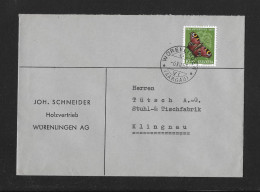 1955 GESCHÄFTSBRIEF ► Joh.Schneider Holzvertrieb Würenlingen Aargau Nach Klingnau - Storia Postale