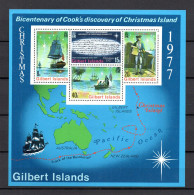 Gilbert & Ellice Islands 1977 Sheet J.Cook/ships/boats Stamps (Michel Bl. 4) MNH - Gilbert- Und Ellice-Inseln (...-1979)