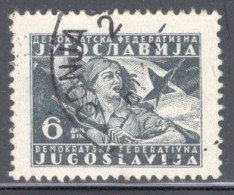 Yugoslavia 1945 Single Stamp From The New Daily Stamps In Fine Used - Oblitérés