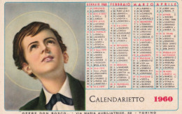 Calendarietto - Opere Don Bosco - Torino - Anno 1960 - Petit Format : 1941-60